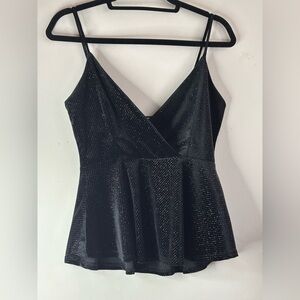 Chocolate Black Sparkle Women’s Tank Top Size L